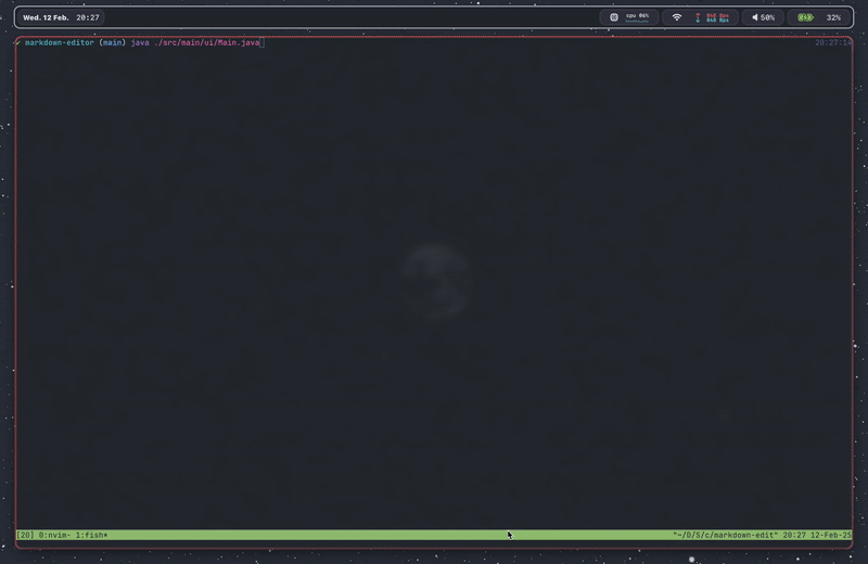 CLI Markdown Editor screenshot