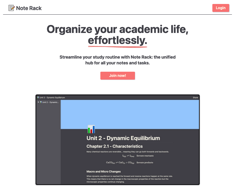 Note Rack iPad screenshot